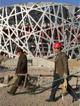 The Olympic stadium under construction in Beijing The Olympic stadium under construction in Beijing
